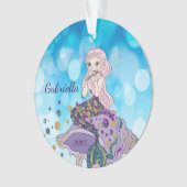 Aangepaste Magische Glitter Mermaid Ornament (voorkant)