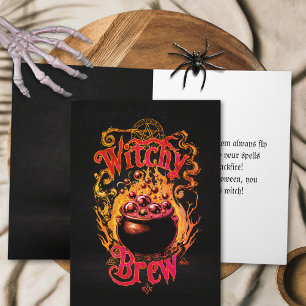 Aangepaste magische heks brouwen  Happy Halloween Kaart