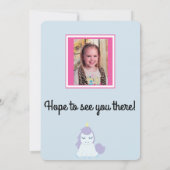 Aangepaste Magische Unicorn Birthday met Foto Kaart (Achterkant)