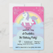 Aangepaste Magische Unicorn Birthday met Foto Kaart (Voorkant)