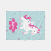 Aangepaste magische Unicorn Fleece Blanket (Voorkant (Horizontaal))