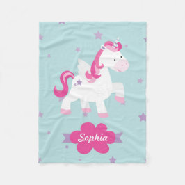Aangepaste magische Unicorn Fleece Blanket Deken