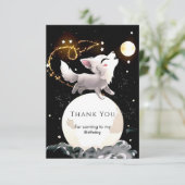 Aangepaste Magische Wolf Verjaardag Bedankkaart (Staand voorkant)