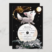 Aangepaste magische wolf verjaardag kaart (Voorkant / Achterkant)