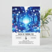 Aangepaste magische Woodland digitale verjaardag Kaart (Staand voorkant)