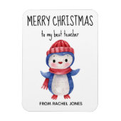Aangepaste magneet Beste leraar Vrolijk Kerstfeest (Verticaal)