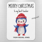 Aangepaste magneet Beste leraar Vrolijk Kerstfeest