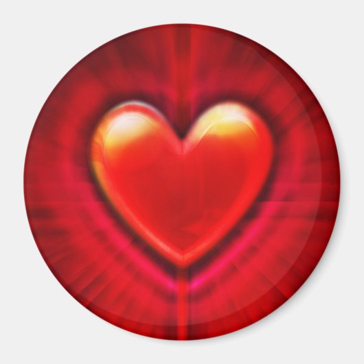 Aangepaste Magneet bloed rode gothic hart (Voorkant)