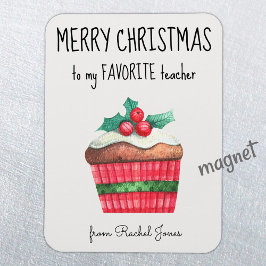 Aangepaste magneet Favoriete leraar Vrolijk kerstf