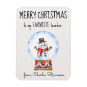 Aangepaste magneet Favoriete leraar Vrolijk kerstf (Verticaal)