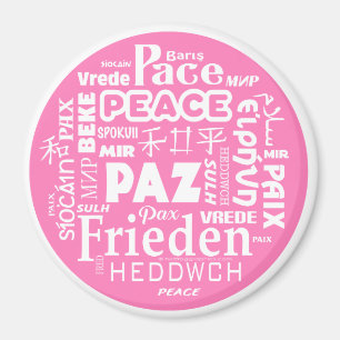 Aangepaste magneet roze vrede