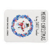 Aangepaste magneet Sweet Teacher Vrolijk Kerstfees (Horizontaal)