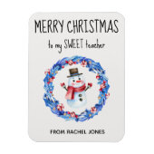 Aangepaste magneet Sweet Teacher Vrolijk Kerstfees (Verticaal)