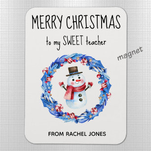 Aangepaste magneet Sweet Teacher Vrolijk Kerstfees