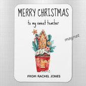 Aangepaste magneet Sweet Teacher Vrolijk Kerstfees