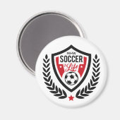 Aangepaste magneet van Monogram Soccer Logo (Voorkant / Achterkant)
