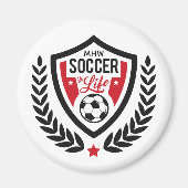 Aangepaste magneet van Monogram Soccer Logo (Voorkant)