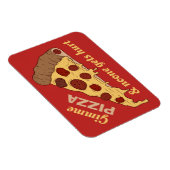 Aangepaste magneet voor tekst en kleur Pizza Slice (Rechterzijde)