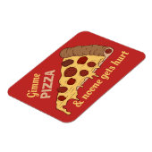 Aangepaste magneet voor tekst en kleur Pizza Slice (Linkerzijde)