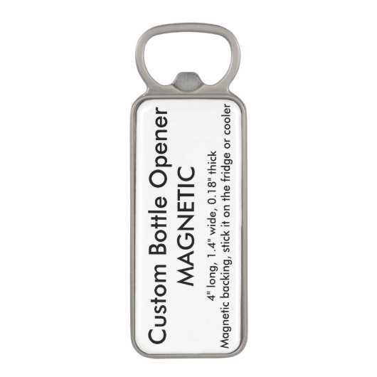 Aangepaste magneetflesopener magnetische flesopener (Voorkant Verticaal)