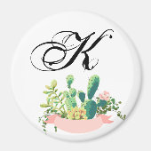 Aangepaste Magnet Bohemian Cactus Succulents Des (Voorkant)