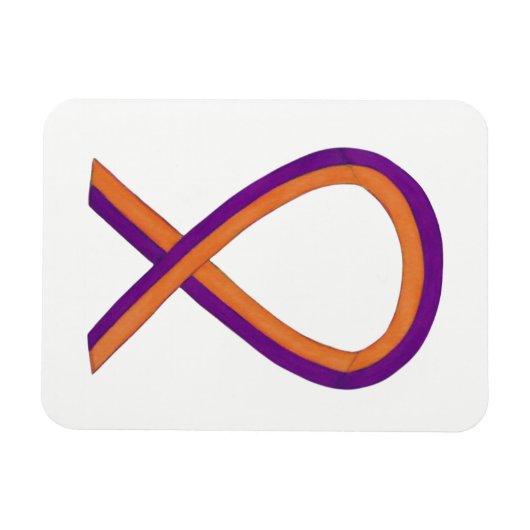 Aangepaste magneten voor Oranje en orchidee (Horizontaal)