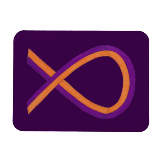 Aangepaste magneten voor orchidee en Oranje bewust (Horizontaal)