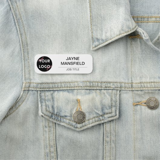 Aangepaste magnetische naamkaart met logo – speld naamplaatje (In situ)
