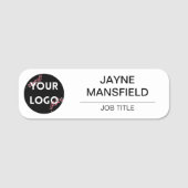 Aangepaste magnetische naamkaart met logo – speld naamplaatje (Voorkant)