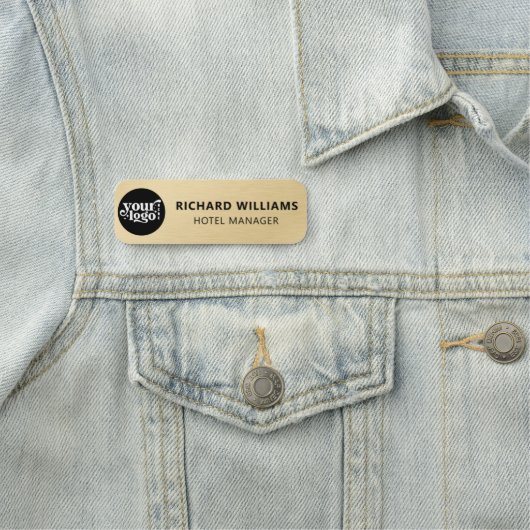 Aangepaste magnetische of veiligheid Pin Faux Gold Naamplaatje (In situ)