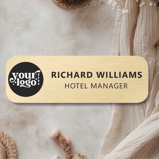 Aangepaste magnetische of veiligheid Pin Faux Gold Naamplaatje