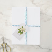 Aangepaste Magnolia Bloem Aangepast Trouw Monogram Cadeaulabel (Met Touw)