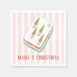 Aangepaste Mahj-y Kerst Mahjong Servet