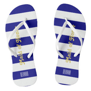 Aangepaste Maid of Honor Teenslippers - Navy Blue