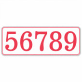 Aangepaste mailbox huisnummer sjabloon vinyl stick sticker (Voorkant)