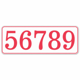 Aangepaste mailbox huisnummer sjabloon vinyl stick sticker