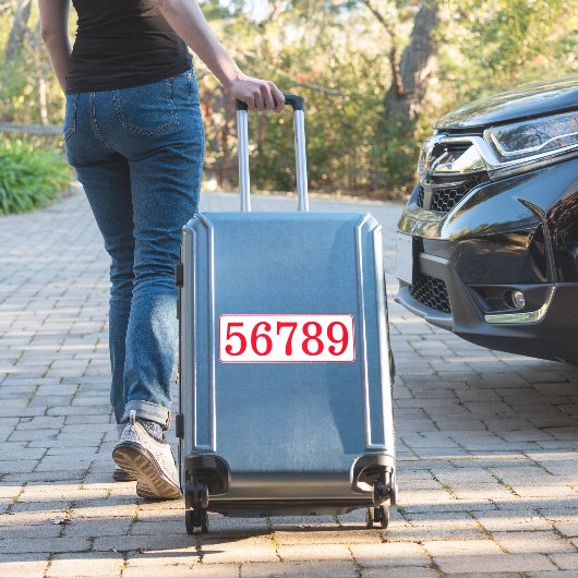 Aangepaste mailbox huisnummer sjabloon vinyl stick sticker (Koffer Insitu)