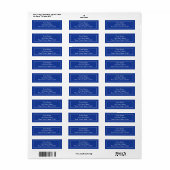 Aangepaste mailing Adresetiketten - Navy Blue Etiket (Full Sheet)
