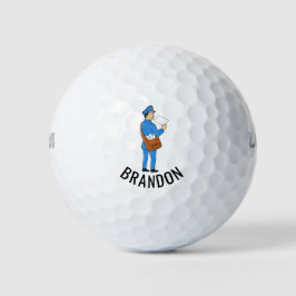 Aangepaste Mailman Retro Brievenbesteller Golfballen