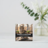 Aangepaste Maine Coon fokkerij Vierkante Visitekaartje (Staand voorkant)