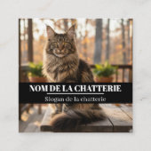 Aangepaste Maine Coon fokkerij Vierkante Visitekaartje (Voorkant)
