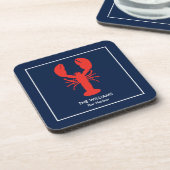 Aangepaste Maine Red Lobster Preppy - set van 6 Bier Onderzetter (Linkerzijde)