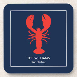 Aangepaste Maine Red Lobster Preppy - set van 6 Bier Onderzetter