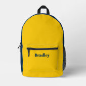 Aangepaste Maïs en Blauw Modern Bedrukte Rugzak (Voorkant)