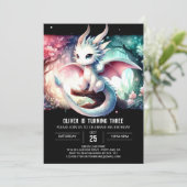 Aangepaste Majestic Dragon Verjaardag Kaart (Staand voorkant)