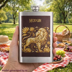 Aangepaste Majestic Gouden Leeuw Flacon