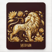 Aangepaste Majestic Gouden Leeuw Muismat (Voorkant)