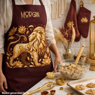 Aangepaste Majestic Gouden Leeuw Schort