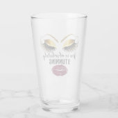 Aangepaste make-up artiest wimper extensie gouden  glas (Achterkant)