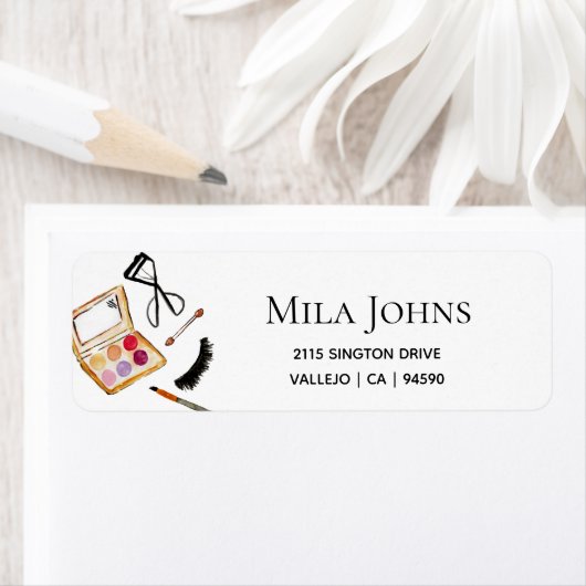 Aangepaste make-up schoonheid retour adres labels (Insitu)